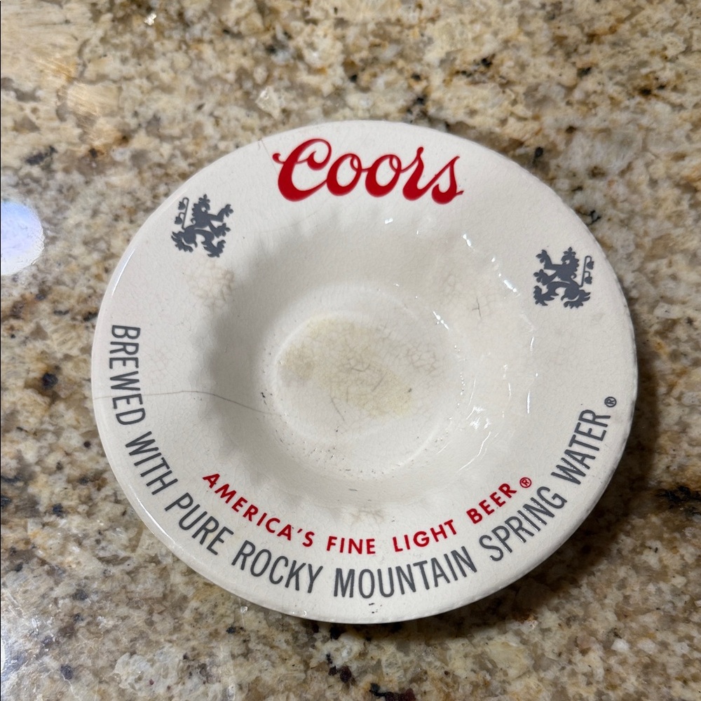 Vintage Coors Beer Ashtray 1960
